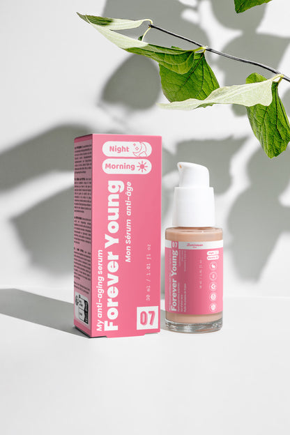 Visuel complémentaire de Forever Young, sérum visage aux peptides de Luminesse Paris.