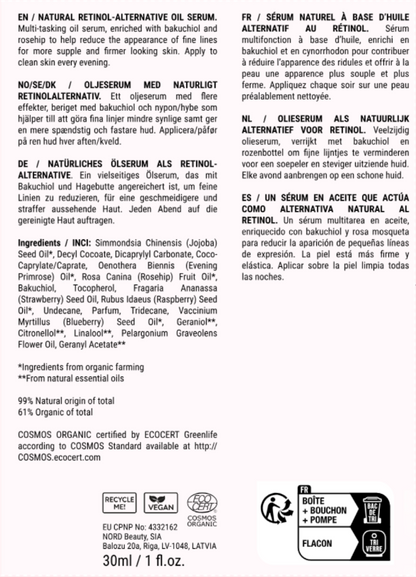 Sérum au rétinol alternatif naturel « La Belle au bois dormant » 30 ml